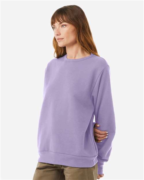 Sponge Fleece Classic Crewneck Sweatshirt - OnModelSide - B08006432 - Dark Lavender