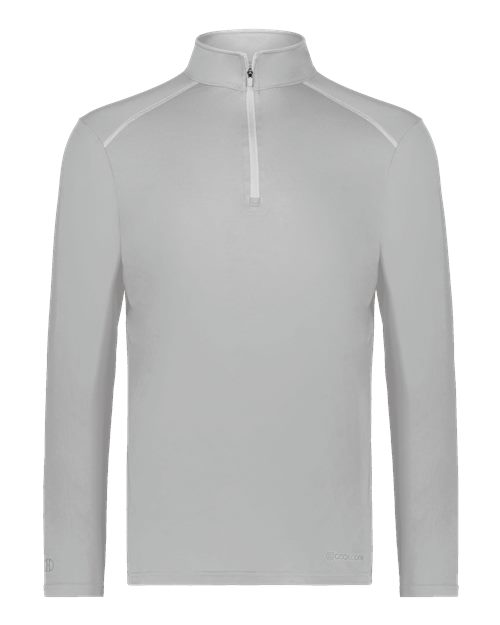 CoolCore® Quarter-Zip Pullover - Front - B25164023 - Athletic Grey