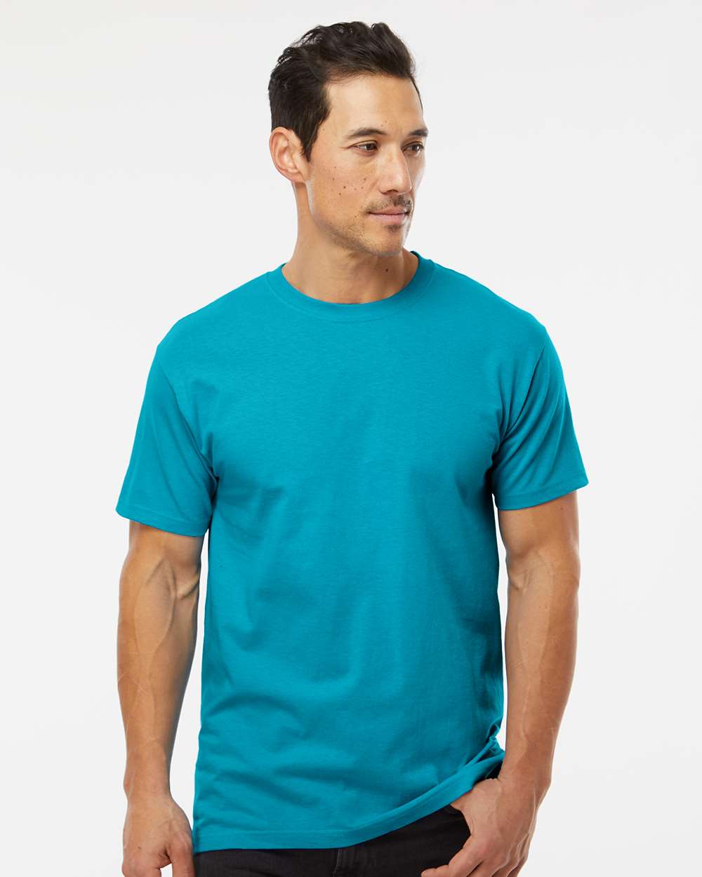 Gold Soft Touch T-Shirt - OnModelFront - B01542293 - Tropical Blue