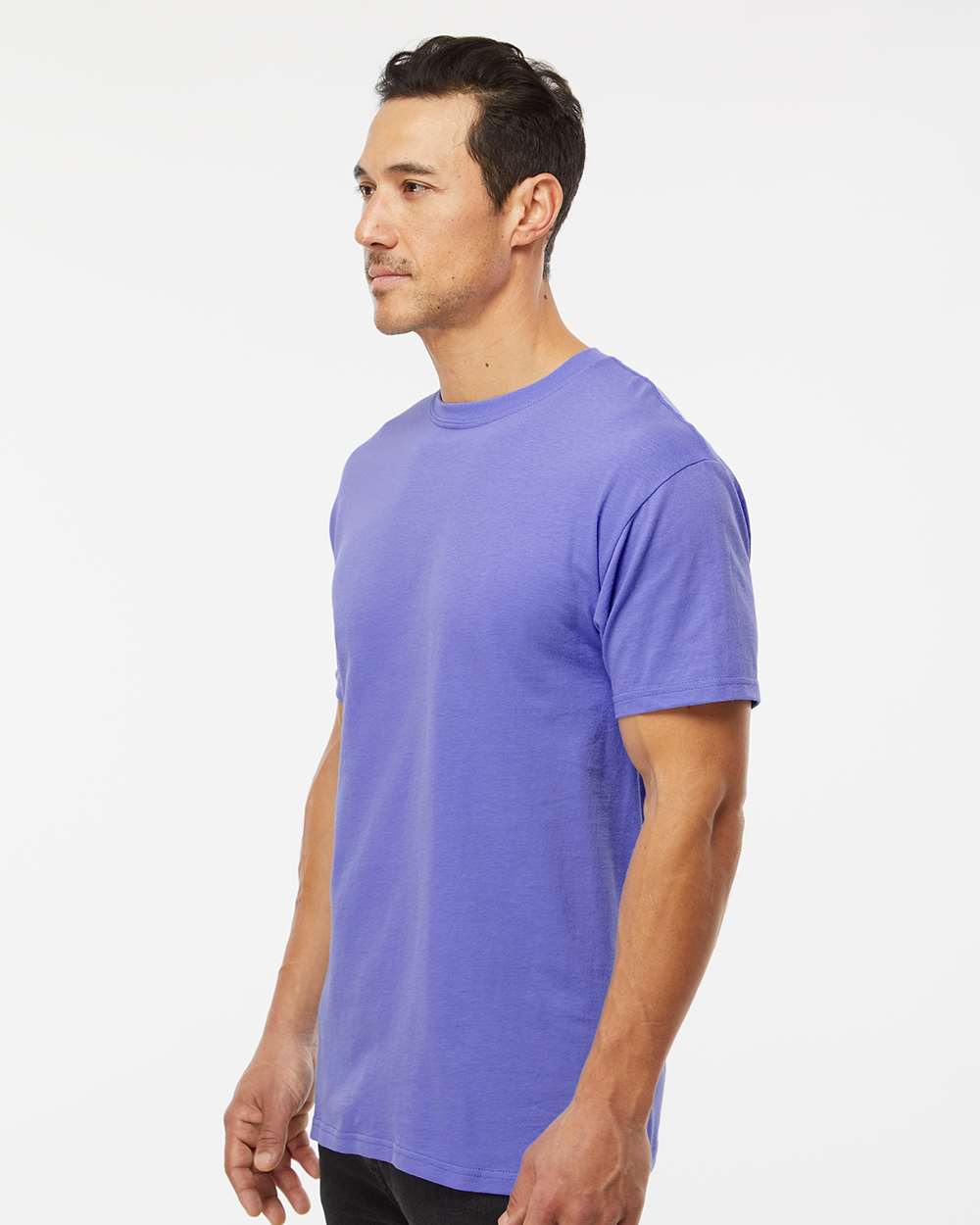 Gold Soft Touch T-Shirt - OnModelSide - B01542683 - Violet