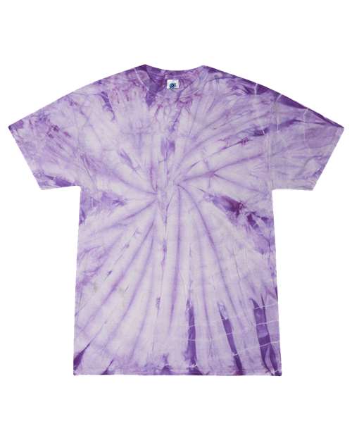 Multi-Color Tie-Dyed T-Shirt - Front - B10002423 - Spider Lavender