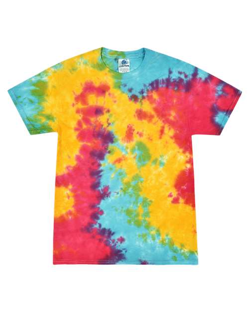 Multi-Color Tie-Dyed T-Shirt - Front - B10002893 - Multi Rainbow