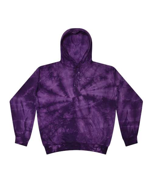 Tie-Dyed Hooded Sweatshirt - Front - B10602675 - Spider Purple