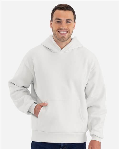 Unisex Heavyweight Fleece Hoodie Sweatshirt - OnModelFront - B22218094 - Bone