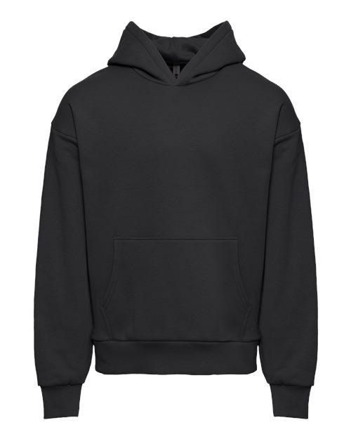 Unisex Heavyweight Fleece Hoodie Sweatshirt - Front - B22218104 - Graphite Black