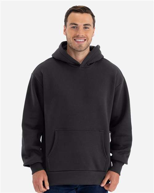 Unisex Heavyweight Fleece Hoodie Sweatshirt - OnModelFront - B22218104 - Graphite Black