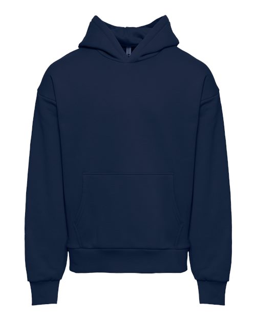 Unisex Heavyweight Fleece Hoodie Sweatshirt - Front - B22218654 - Midnight Navy