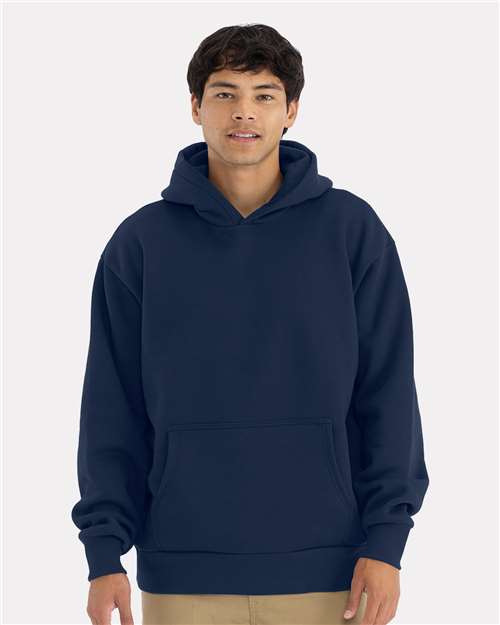 Unisex Heavyweight Fleece Hoodie Sweatshirt - OnModelFront - B22218654 - Midnight Navy