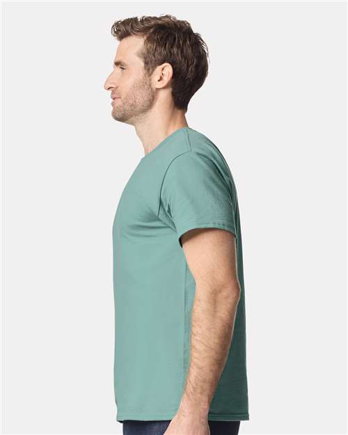 Heavy Cotton™ T-Shirt - OnModelSide - B00060433 - Aquatic