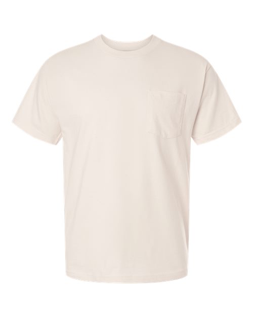 Beefy-T® Pocket T-Shirt - Front - B08500243 - Natural