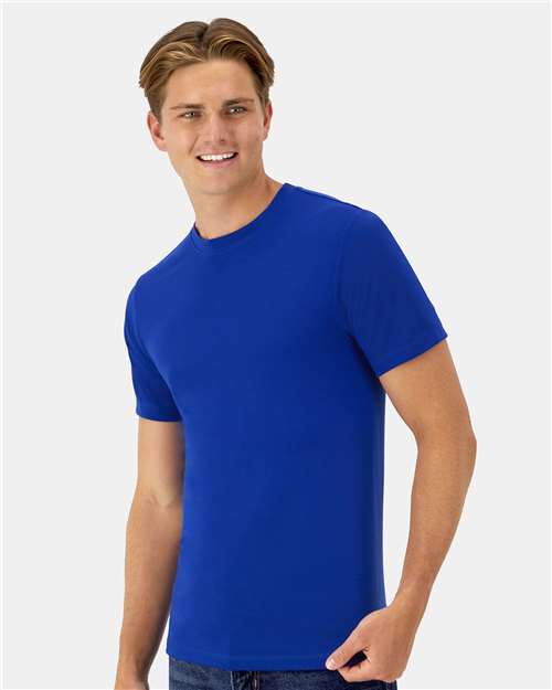 Cool DRI® Cotton Touch T-Shirt - OnModelSide - B10000753 - Athletic Royal