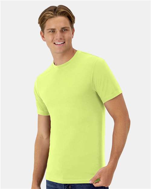 Cool DRI® Cotton Touch T-Shirt - OnModelSide - B10000163 - Safety Green