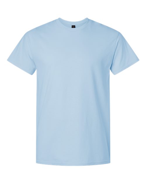 Unisex Light Cotton T-Shirt - Front - B02860253 - Light Blue