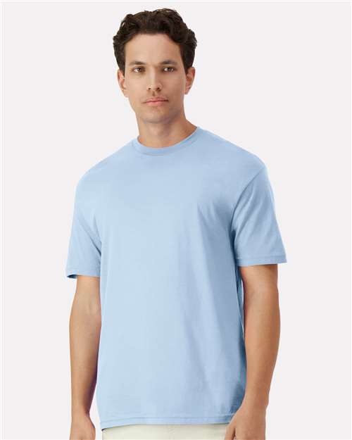 Unisex Light Cotton T-Shirt - OnModelFront - B02860253 - Light Blue
