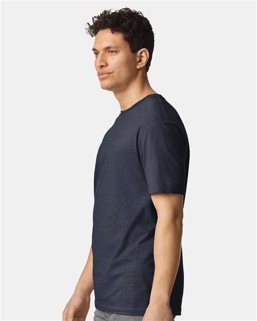 Light Cotton T-Shirt - OnModelSide - B02860102 - Heather Navy
