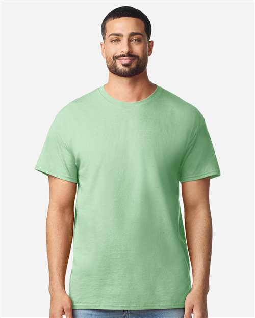 Unisex Light Cotton T-Shirt - OnModelFront - B02860172 - Mint Green