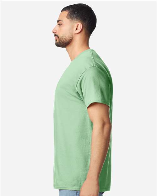 Unisex Light Cotton T-Shirt - OnModelSide - B02860172 - Mint Green