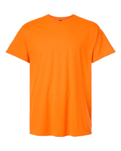 Unisex Light Cotton T-Shirt - Front - B02860662 - Safety Orange