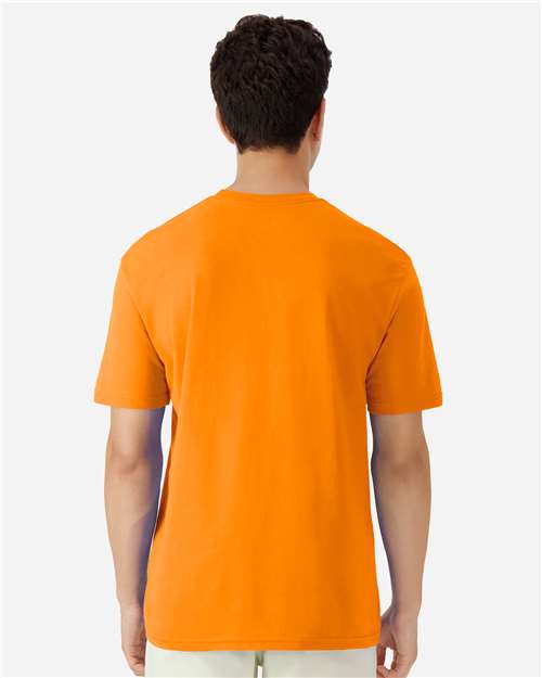 Unisex Light Cotton T-Shirt - OnModelBack - B02860662 - Safety Orange