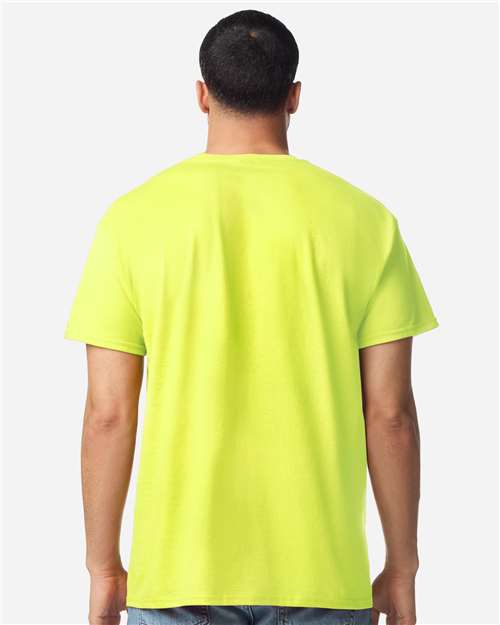 Unisex Light Cotton T-Shirt - OnModelBack - B02860122 - Safety Green