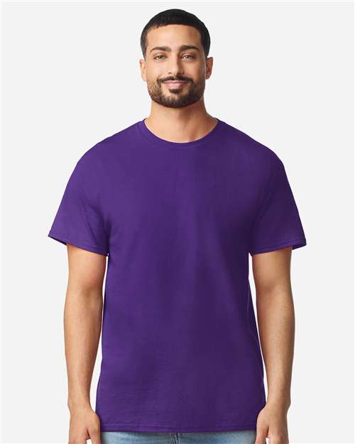 Unisex Light Cotton T-Shirt - OnModelFront - B02860672 - Purple