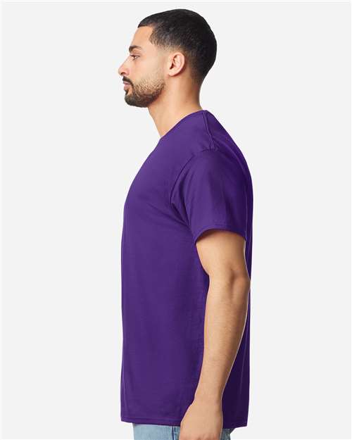 Unisex Light Cotton T-Shirt - OnModelSide - B02860672 - Purple