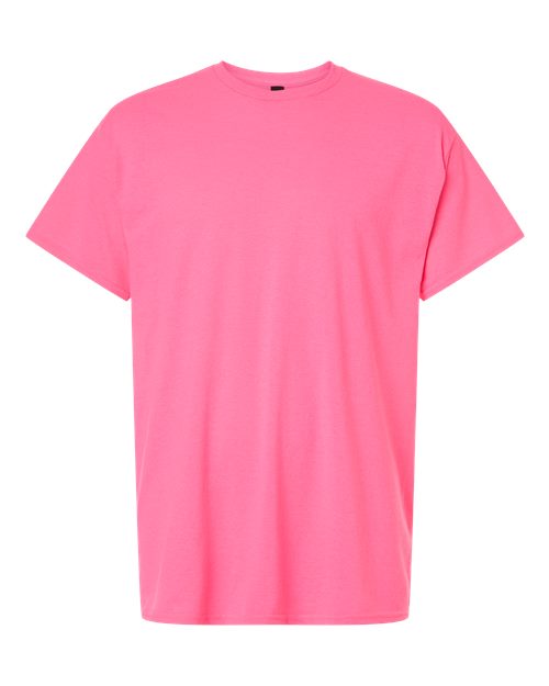 Unisex Light Cotton T-Shirt - Front - B02860142 - Safety Pink