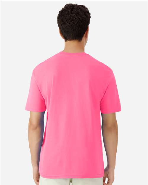 Unisex Light Cotton T-Shirt - OnModelBack - B02860142 - Safety Pink