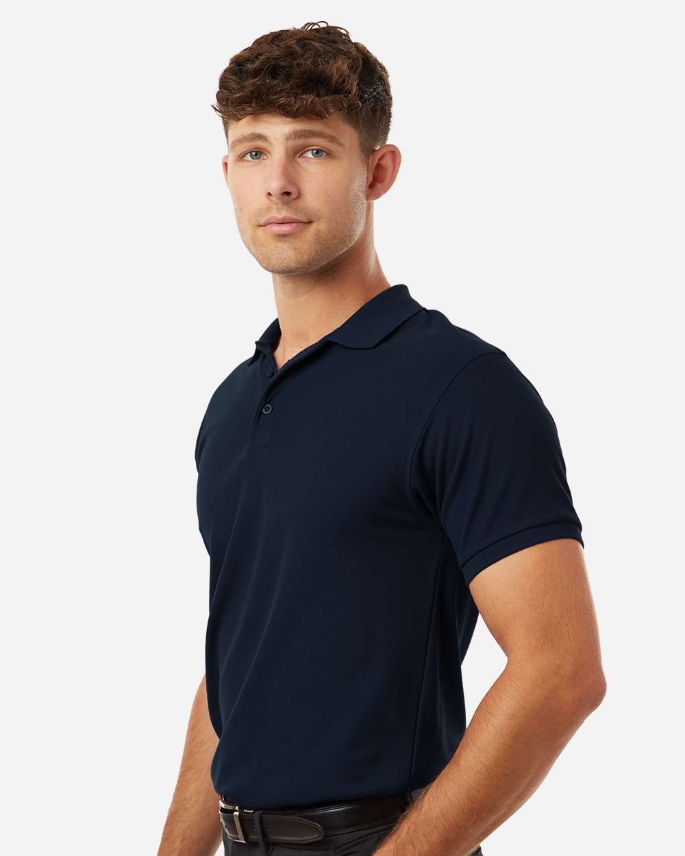 Pique Polo - OnModelSide - B00596192 - Navy