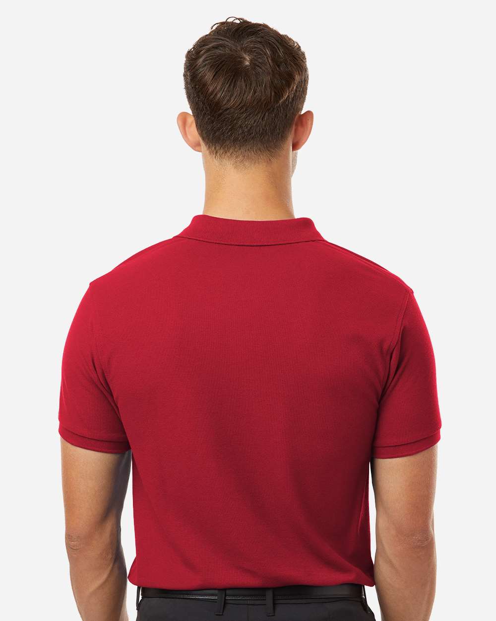 Pique Polo - OnModelBack - B00596702 - Red