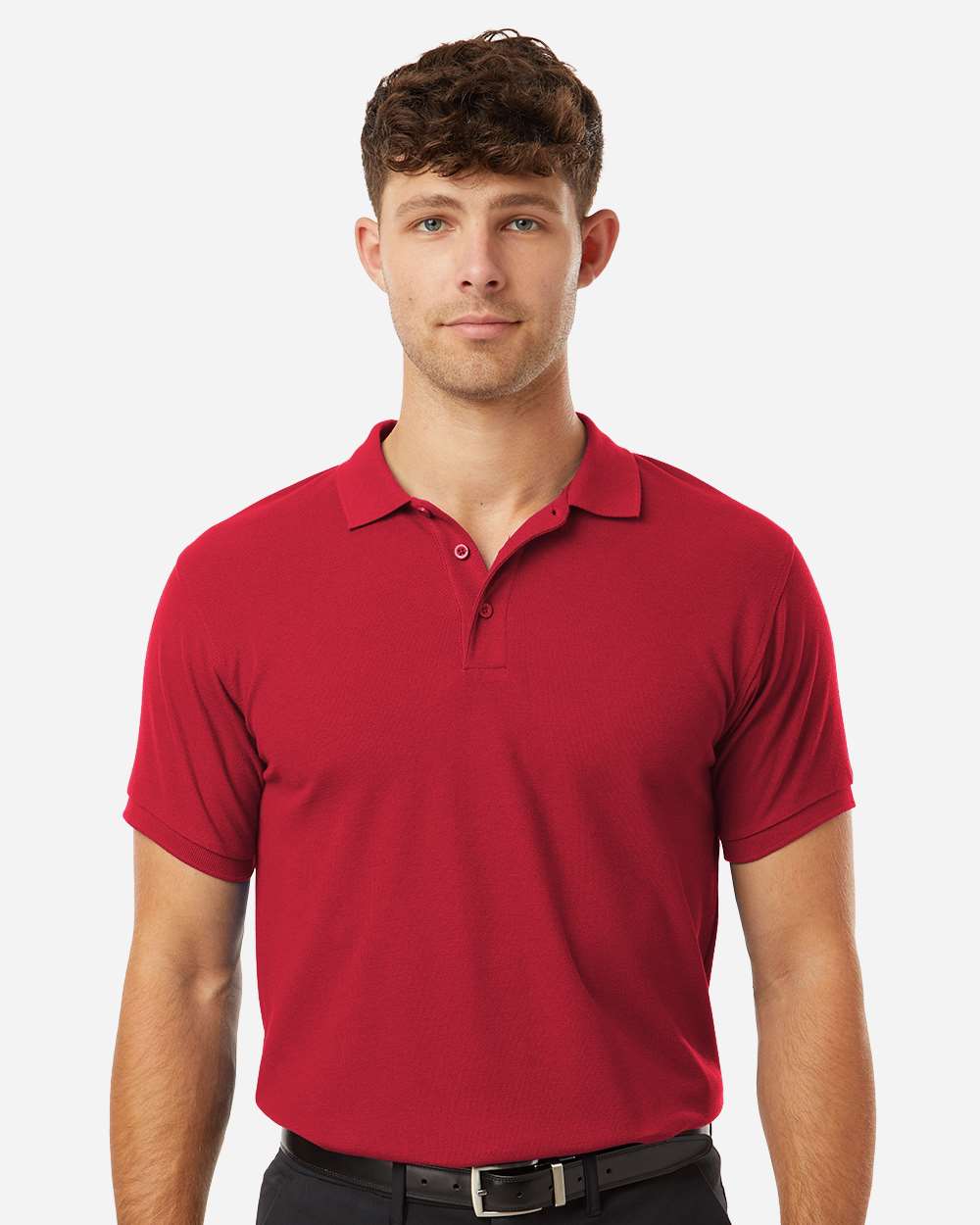 Pique Polo - OnModelFront - B00596702 - Red