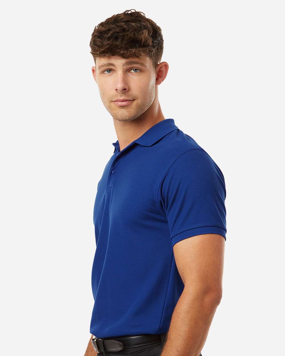 Pique Polo - OnModelSide - B00596752 - Royal
