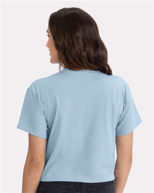 Women's Ideal Crop Top - OnModelBack - B02718252 - Stonewash Denim