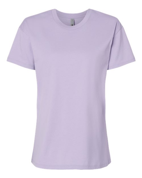 Women's Cotton Relaxed T-Shirt - Front - B03418218 - Lavender