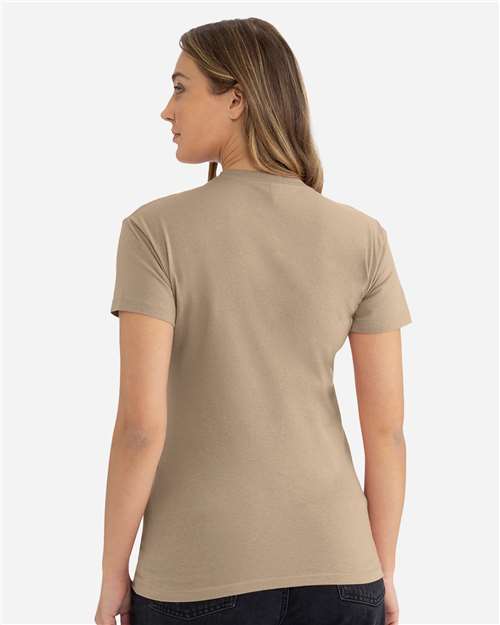 Women's Cotton Relaxed T-Shirt - OnModelBack - B03418248 - Tan