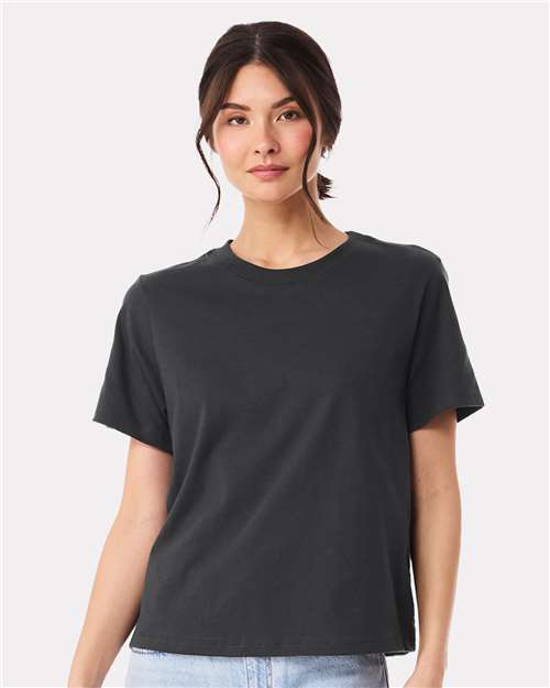 Women's 6 oz Heavyweight Tee - OnModelFront - B06606202 - Dark Grey