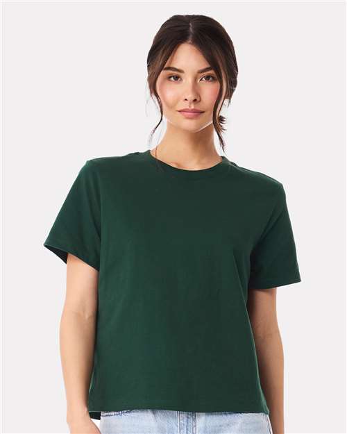 Women's 6 oz Heavyweight Tee - OnModelFront - B06606542 - Forest