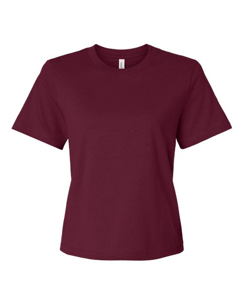 Women's 6 oz Heavyweight Tee - Front - B06606292 - Maroon