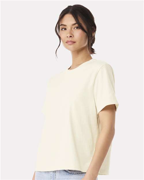 Women's 6 oz Heavyweight Tee - OnModelSide - B06606242 - Natural