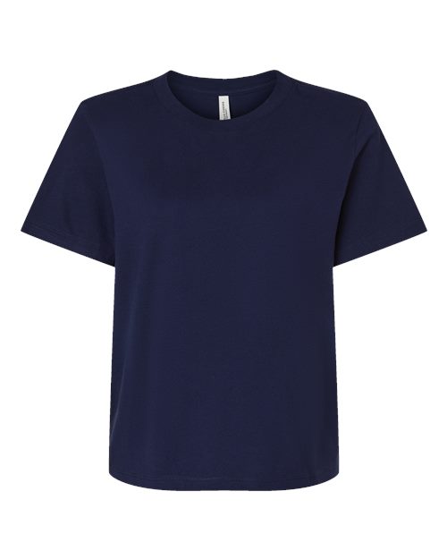 Women's 6 oz Heavyweight Tee - Front - B06606652 - Navy