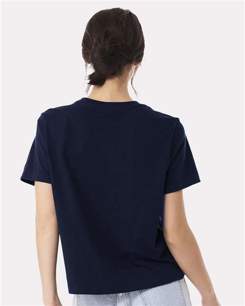 Women's 6 oz Heavyweight Tee - OnModelBack - B06606652 - Navy