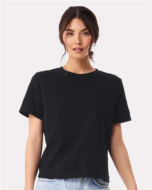 Women's 6 oz Heavyweight Tee - OnModelFront - B06606492 - Vintage Black