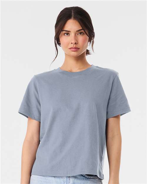 Women's 6 oz Heavyweight Tee - OnModelFront - B06606112 - Vintage Denim