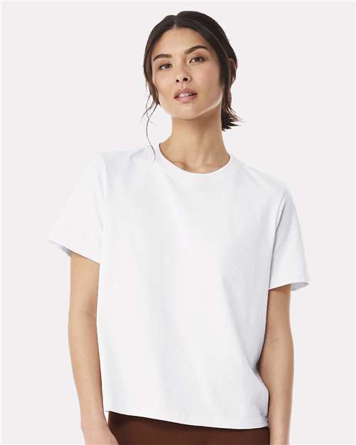 Women's 6 oz Heavyweight Tee - OnModelFront - B06606002 - White