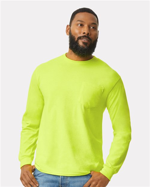 Ultra Cotton® Long Sleeve Pocket T-Shirt - styleImage