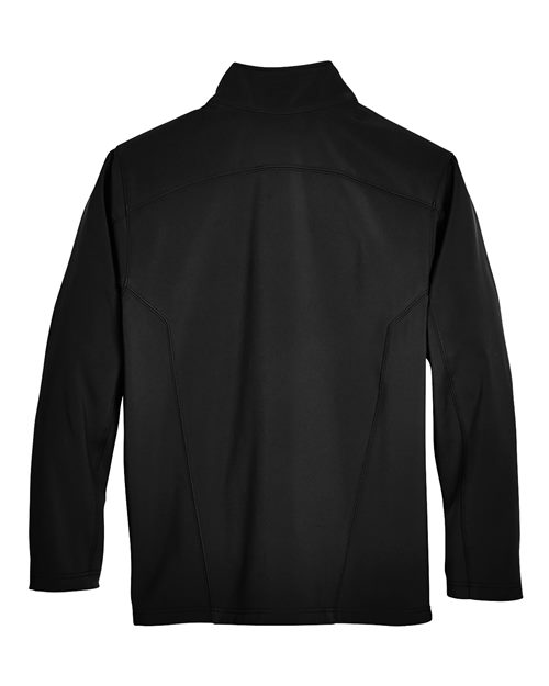 Men's Cruise Two-Layer Fleece Bonded Soft Shell Jacket - Back - B228A7502 - Black
