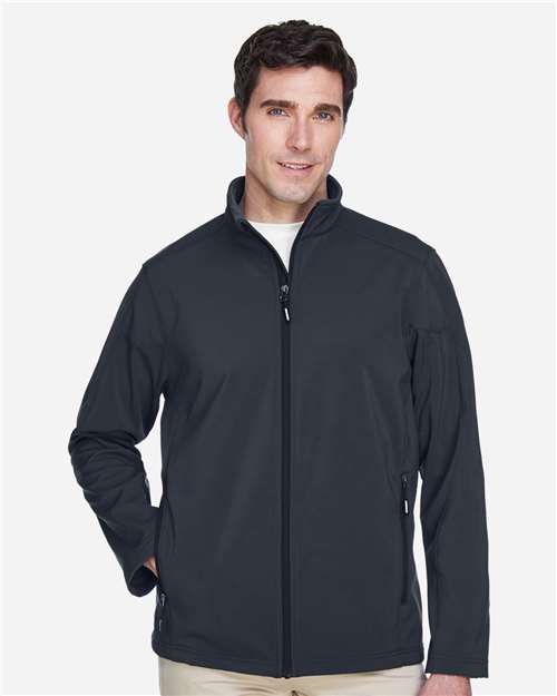 Men's Cruise Two-Layer Fleece Bonded Soft Shell Jacket - OnModelFront - B228A7582 - Carbon