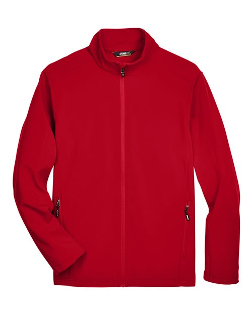 Men's Cruise Two-Layer Fleece Bonded Soft Shell Jacket - Front - B228A7702 - Classic Red