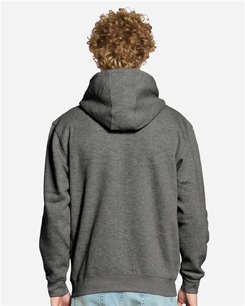 Premium Full-Zip Hooded Sweatshirt - OnModelBack - B488C9592 - Charcoal Heather