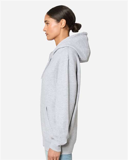 Premium Full-Zip Hooded Sweatshirt - OnModelSide - B488C9092 - Heather Grey